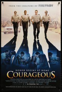 1k159 COURAGEOUS advance DS 1sh '11 Alex Kendrick, Ben Davies, Ken Bevel, religious cops
