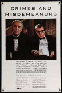1k160 CRIMES & MISDEMEANORS style B 1sh '89 Woody Allen directs & stars with Martin Landau!