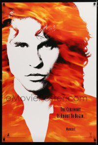 1k216 DOORS teaser DS 1sh '90 cool image of Val Kilmer as Jim Morrison, directed by Oliver Stone!