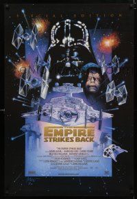 1k238 EMPIRE STRIKES BACK style C int'l DS 1sh R97 Lucas classic sci-fi epic, great art by Drew!