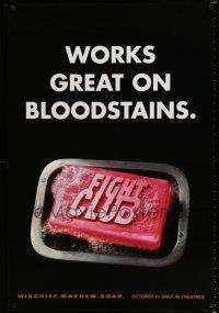 1k002 FIGHT CLUB teaser 1sh '99 Edward Norton & Brad Pitt, works great on blood stains!