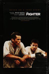 1k252 FIGHTER advance DS 1sh '10 cool image of Mark Wahlberg & Christian Bale!