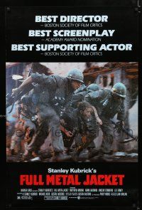 1k272 FULL METAL JACKET 1sh '87 Kubrick, Matthew Modine & wounded Arliss Howard!