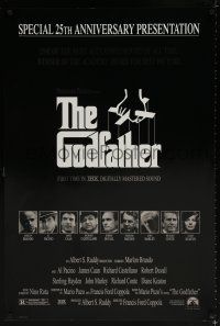1k287 GODFATHER heavy stock foil 1sh R97 Brando & Al Pacino in Francis Ford Coppola crime classic!