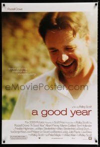 1k294 GOOD YEAR style A DS 1sh '06 Ridley Scott directed, image of smiling Russell Crowe!