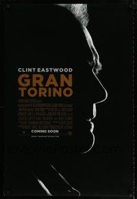 1k300 GRAN TORINO advance DS 1sh '08 cool shadowy profile of Clint Eastwood!