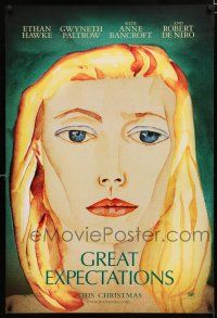 1k303 GREAT EXPECTATIONS style A teaser DS 1sh '98 close-up artwork of Gwyneth Paltrow, Dickens!