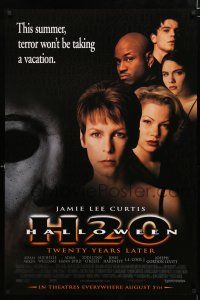 1k316 HALLOWEEN H20 advance 1sh '98 Jamie Lee Curtis sequel, terror won't be taking a vacation!