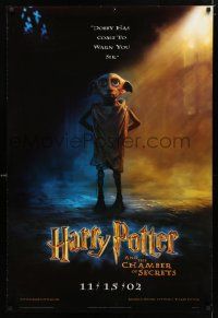 1k324 HARRY POTTER & THE CHAMBER OF SECRETS teaser DS 1sh '02 Dobby has come to warn you!