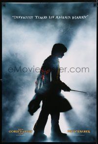 1k330 HARRY POTTER & THE GOBLET OF FIRE teaser DS 1sh '05 cool silhouette of Daniel Radcliffe!