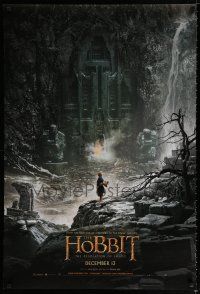 1k348 HOBBIT: THE DESOLATION OF SMAUG teaser DS 1sh '13 cool image of Bilbo outside Erebor!