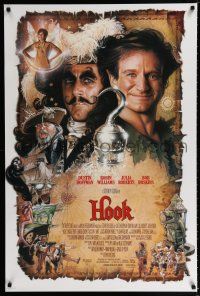 1k354 HOOK int'l 1sh '91 art of pirate Dustin Hoffman & Robin Williams by Drew Struzan!