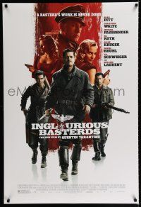 1k382 INGLOURIOUS BASTERDS DS 1sh '09 Quentin Tarantino, Nazi-killer Brad Pitt, Christoph Waltz!