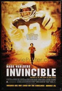 1k385 INVINCIBLE advance DS 1sh '06 football, Mark Wahlberg as Philadelphia Eagle Vince Papale!