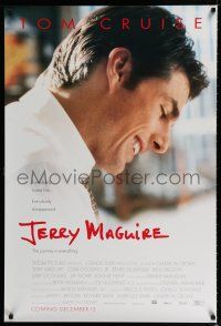 1k396 JERRY MAGUIRE advance DS 1sh '96 close up of Tom Cruise, directed by Cameron Crowe!