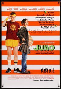 1k401 JUNO style A advance DS 1sh '08 Ellen Page, Michael Cera, directed by Jason Reitman!