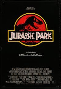 1k402 JURASSIC PARK 1sh '93 Spielberg, Attenborough re-creates dinosaurs!