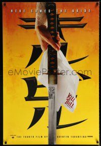 1k410 KILL BILL: VOL. 1 foil teaser DS 1sh '03 Quentin Tarantino, Uma Thurman's katana!