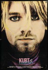 1k414 KURT & COURTNEY 1sh '98 grunge music, great super close portrait of Nirvana's Cobain!