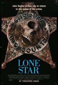 1k446 LONE STAR advance 1sh '96 John Sayles, cool image of skull in sheriff badge!