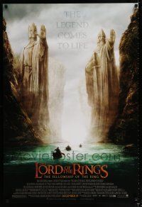 1k451 LORD OF THE RINGS: THE FELLOWSHIP OF THE RING advance 1sh '01 J.R.R. Tolkien, Argonath!
