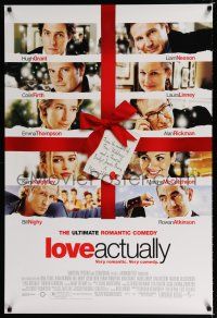 1k454 LOVE ACTUALLY DS 1sh '03 Hugh Grant, Neeson, Laura Linney, Keira Knightley & Rowan Atkinson!