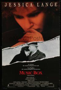 1k507 MUSIC BOX 1sh '89 Costa-Gavras, cool image of Jessica Lange & Armin Mueller-Stahl