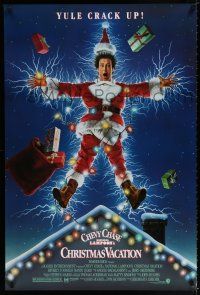 1k515 NATIONAL LAMPOON'S CHRISTMAS VACATION DS 1sh '89 Consani art of Chevy Chase, yule crack up!