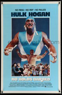 1k529 NO HOLDS BARRED 1sh '89 great image of pumped wrestler Hulk Hogan!