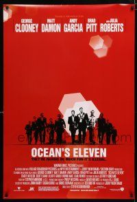 1k532 OCEAN'S 11 DS 1sh '01 Steven Soderbergh, George Clooney, Matt Damon, Brad Pitt