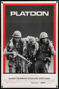 1k569 PLATOON int'l 1sh '86 Oliver Stone directed, Tom Berenger, Willem Dafoe, Vietnam War!