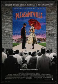 1k571 PLEASANTVILLE DS 1sh '98 Tobey Maguire, Reese Witherspoon, cool poster design!