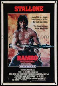 1k599 RAMBO FIRST BLOOD PART II 1sh '85 no man, no law, no war can stop Sylvester Stallone!