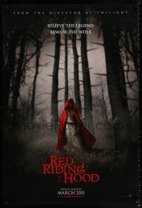 1k608 RED RIDING HOOD teaser DS 1sh '11 Amanda Seyfried, believe the legend, beware the wolf!