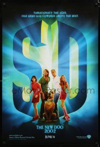1k652 SCOOBY-DOO teaser DS 1sh '02 Matthew Lillard, Freddie Prinze Jr, Sarah Michelle Gellar!