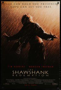 1k670 SHAWSHANK REDEMPTION advance DS 1sh '94 Tim Robbins, Morgan Freeman, written by Stephen King!