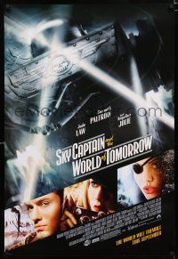 1k687 SKY CAPTAIN & THE WORLD OF TOMORROW advance DS 1sh '04 Jude Law, Gwyneth Paltrow, Jolie!