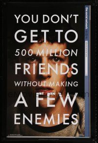 1k696 SOCIAL NETWORK teaser DS 1sh '10 David Fincher, Jesse Eisenberg in Facebook bio!