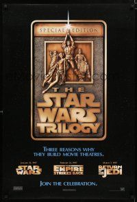 1k724 STAR WARS TRILOGY DS 1sh '97 George Lucas, Empire Strikes Back, Return of the Jedi!