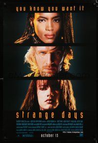 1k732 STRANGE DAYS advance 1sh '95 Ralph Fiennes, Angela Bassett, Juliette Lewis!