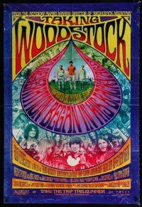 1k743 TAKING WOODSTOCK advance DS 1sh '09 Ang Lee, cool psychedelic design & art!
