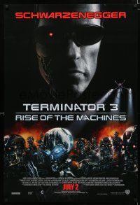 1k754 TERMINATOR 3 int'l advance DS 1sh '03 Arnold Schwarzenegger, creepy image of killer robots!