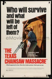 1k755 TEXAS CHAINSAW MASSACRE 1sh '74 Tobe Hooper cult classic slasher horror!