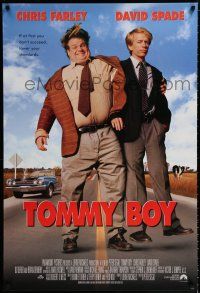 1k775 TOMMY BOY int'l 1sh '95 great full-length image of screwballs Chris Farley & David Spade!