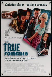 1k788 TRUE ROMANCE DS 1sh '93 Christian Slater, Patricia Arquette, by Quentin Tarantino!
