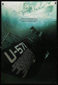 1k793 U-571 DS 1sh '00 Matthew McConaughey, Bill Paxton, Harvey Keitel, cool submarine image!