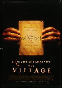 1k810 VILLAGE advance DS 1sh '04 M. Night Shyamalan, Bryce Dallas Howard, Joaquin Phoenix!