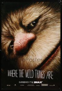 1k828 WHERE THE WILD THINGS ARE teaser DS 1sh '09 Spike Jonze, cool image of monster!