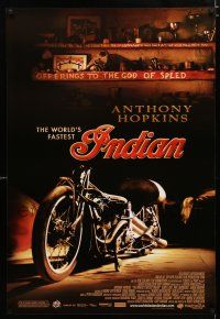 1k837 WORLD'S FASTEST INDIAN 1sh '05 Anthony Hopkins, Diane Ladd, motorcycle speed record!