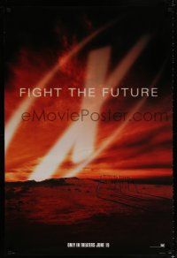 1k841 X-FILES style C teaser 1sh '98 David Duchovny, Gillian Anderson, Fight the Future!